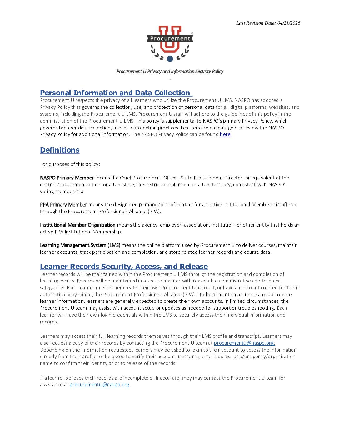 Procurement U - NASPO